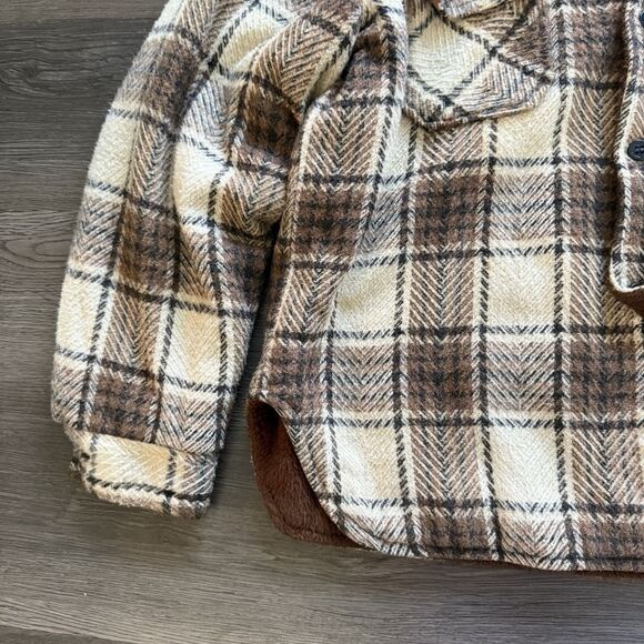 VTG Imperial Guard 60s 70s Heavy CPO Plaid Flannel Shacket Large Jacket - Picture 5 of 8